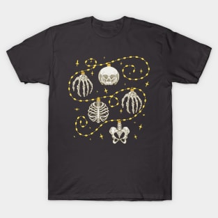 Skeleton Baubles Gold Chain T-Shirt